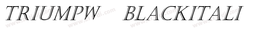 TriumpW03 BlackItali字体转换